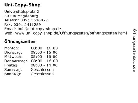 ᐅ Öffnungszeiten „Uni Press Shop .